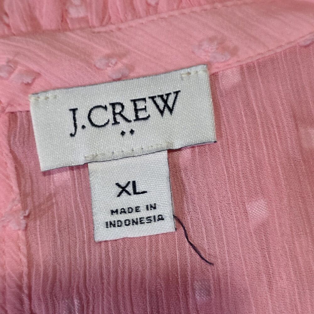 J.crew Swiss Blouse  Blouse Women's Pink Sz XL - Picture 7 of 10